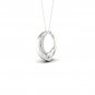10k White Gold 0.1ct TDW Diamond Interlocked Loops Necklace (I-J, I2)