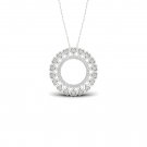 10k White Gold 0.16ct TDW Diamond Filigree Circle Necklace (I-J, I2)