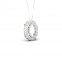 10k White Gold 0.16ct TDW Diamond Filigree Circle Necklace (I-J, I2)