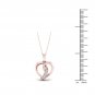 10k Rose Gold 0.04ct TDW Diamond Knot Heart Necklace (I-J, I2)