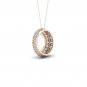 10k Yellow Gold 0.16ct TDW Diamond Filigree Circle Necklace (I-J, I2)