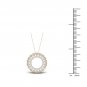 10k Yellow Gold 0.16ct TDW Diamond Filigree Circle Necklace (I-J, I2)