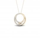 10k Yellow Gold 0.1ct TDW Diamond Interlocked Loops Necklace (I-J, I2)