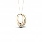 10k Yellow Gold 0.1ct TDW Diamond Interlocked Loops Necklace (I-J, I2)