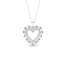 10k White Gold 0.25ct TDW Diamond Filigree Heart Necklace (I-J, I2)