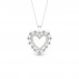 10k White Gold 0.25ct TDW Diamond Filigree Heart Necklace (I-J, I2)