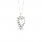 10k White Gold 0.25ct TDW Diamond Filigree Heart Necklace (I-J, I2)