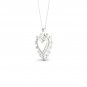 10k White Gold 0.25ct TDW Diamond Filigree Heart Necklace (I-J, I2)