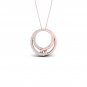 10k Rose Gold 0.1ct TDW Diamond Interlocked Loops Necklace (I-J, I2)