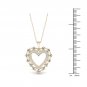 10k Yellow Gold 0.25ct TDW Diamond Filigree Heart Necklace (I-J, I2)