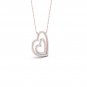 10k Rose Gold 0.25ct TDW Diamond Heart Necklace (I-J, I2)