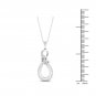 10k White Gold 0.16ct TDW Diamond Infinity Necklace (I-J, I2)