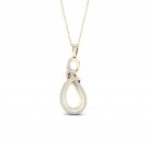 10k Yellow Gold 0.16ct TDW Diamond Infinity Necklace (I-J, I2)