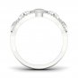 10k White Gold 0.20 Ct TDW Diamond Ribbon & Heart Fashion Ring