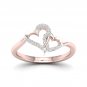 10K Rose Gold 0.07 Ct TDW Diamond Double Heart Ring (I-J, I2)