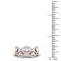 10k Rose Gold 0.20 Ct TDW Diamond Ribbon & Heart Fashion Ring