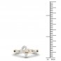 10K Yellow Gold 0.08 Ct TDW Diamond Abstract Heart Fashion Ring