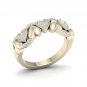 10K Yellow Gold 0.15 Ct TDW Diamond Hearts Fashion Ring (I-J, I2)
