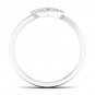10k White Gold 0.08 Ct TDW Diamond  Open Heart Fashion Ring (I-J, I2)