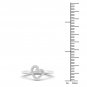 10k White Gold 0.08 Ct TDW Diamond  Open Heart Fashion Ring (I-J, I2)