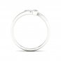 10k White Gold 0.05 Ct TDW Diamond  Bypass Heart Fashion Ring (I-J, I2)