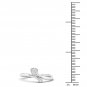 10k White Gold 0.05 Ct TDW Diamond  Bypass Heart Fashion Ring (I-J, I2)