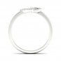 10k White Gold 0.08 Ct TDW Diamond Open Heart Dous Fashion Ring (I-J, I2)