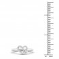 10k White Gold 0.08 Ct TDW Diamond Open Heart Dous Fashion Ring (I-J, I2)
