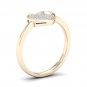 10k Yellow Gold 0.1 Ct TDW Diamond Heart Cluster Ring (I-J, I2)