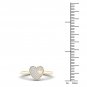 10k Yellow Gold 0.1 Ct TDW Diamond Heart Cluster Ring (I-J, I2)