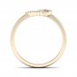 10k Yellow Gold 0.08 Ct TDW Diamond Open Heart Dous Fashion Ring (I-J, I2)