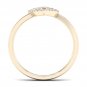 10k Yellow Gold 0.08 Ct TDW Diamond Open Heart Fashion Ring (I-J, I2)