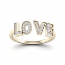 10k Yellow Gold 0.1 Ct TDW Diamond LOVE Band (I-J, I2) 10k Yellow Gold 0.1 Ct TDW Diamond LOVE Band (I-J, I2)