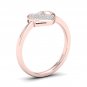10k Rose Gold 0.1 Ct TDW Diamond  Heart Cluster Ring (I-J, I2)