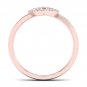 10k Rose Gold 0.08 Ct TDW Diamond  Open Heart Fashion Ring (I-J, I2)