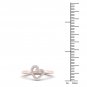 10k Rose Gold 0.08 Ct TDW Diamond  Open Heart Fashion Ring (I-J, I2)