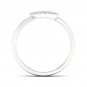 10k White Gold 0.1 Ct TDW Diamond  Open Heart Fashion Ring (I-J, I2)