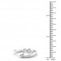 10k White Gold 0.05 Ct TDW Diamond Hearts and Arrow Ring (I-J, I2)
