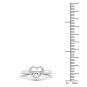 10k White Gold 0.06 Ct TDW Diamond Heart in Heart Fashion Ring (I-J, I2)