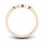 10k Yellow Gold 0.05 Ct TDW Diamond  Heart Twins Ring (I-J, I2)