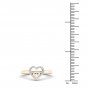 10k Yellow Gold 0.06 Ct TDW Diamond Heart in Heart Fashion Ring (I-J, I2)