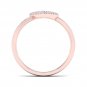 10k Rose Gold 0.1 Ct TDW Diamond Open Heart Fashion Ring (I-J, I2)