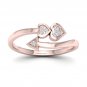 10k Rose Gold 0.05 Ct TDW Diamond  Hearts and Arrow Ring (I-J, I2)