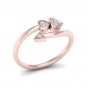 10k Rose Gold 0.05 Ct TDW Diamond  Hearts and Arrow Ring (I-J, I2)