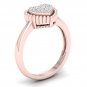 10k Rose Gold 0.17 Ct TDW Diamond Heart Cluster Ring (I-J, I2)