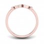 10k Rose Gold 0.05 Ct TDW Diamond  Heart Twins Ring (I-J, I2)