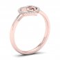 10k Rose Gold 0.06 Ct TDW Diamond Heart in Heart Fashion Ring (I-J, I2)