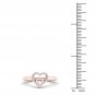 10k Rose Gold 0.06 Ct TDW Diamond Heart in Heart Fashion Ring (I-J, I2)