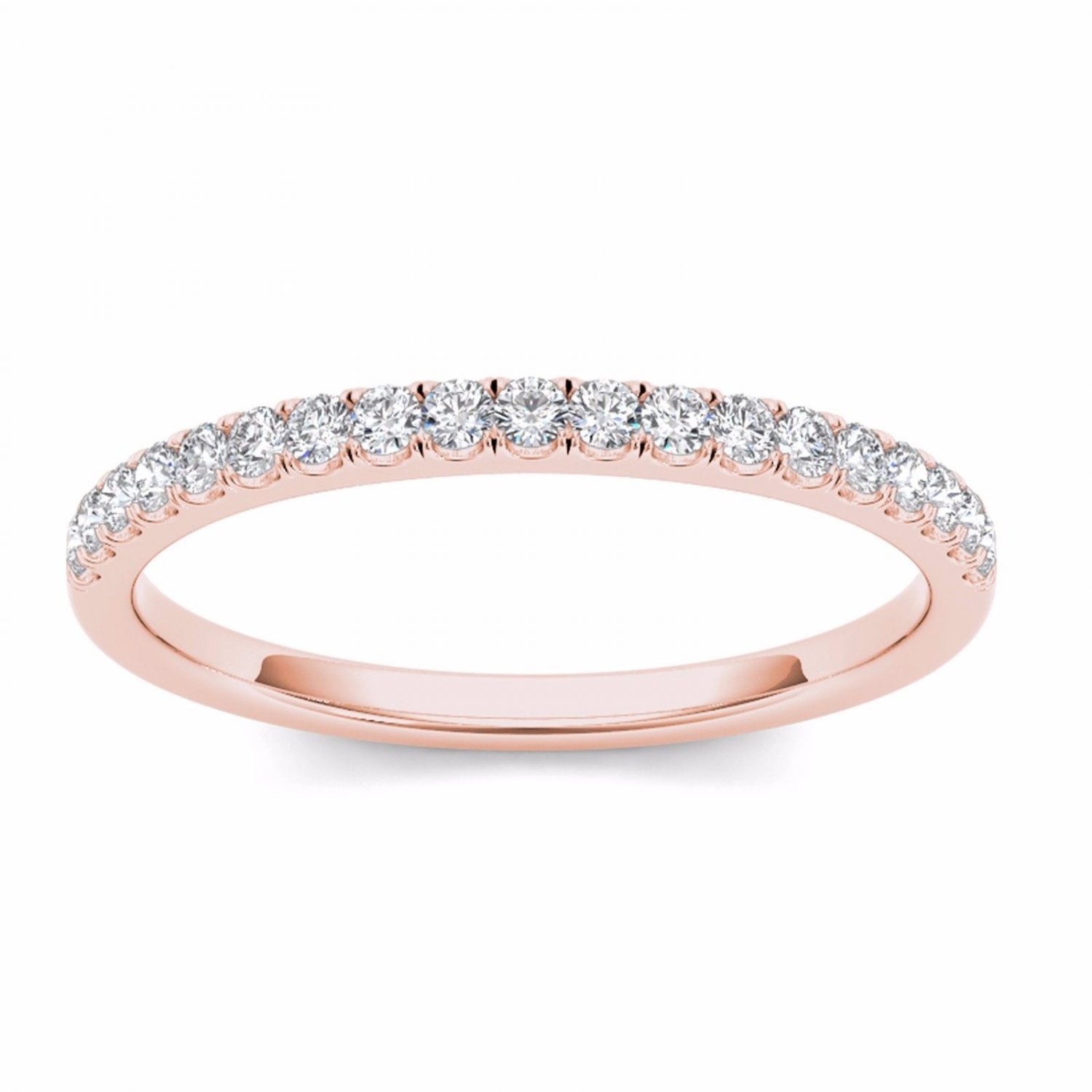 Solid 14k Rose Gold 1/4 Ct TDW Diamond Women's Band (HI, I2)
