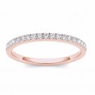 Solid 14k Rose Gold 1/4 Ct TDW Diamond Women's Band (HI, I2)